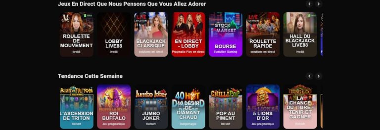 Betcoin Casino jeux