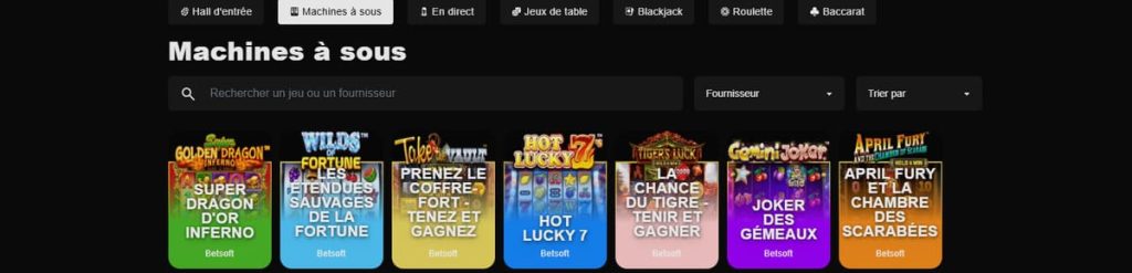 Betcoin Casino machines à sous