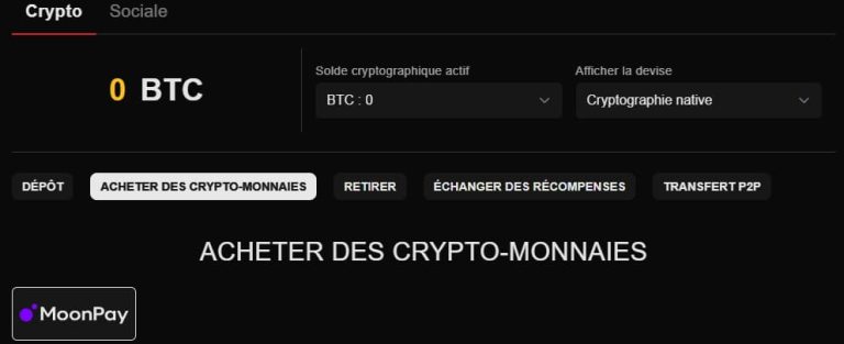 Betcoin Casino moyens paiement