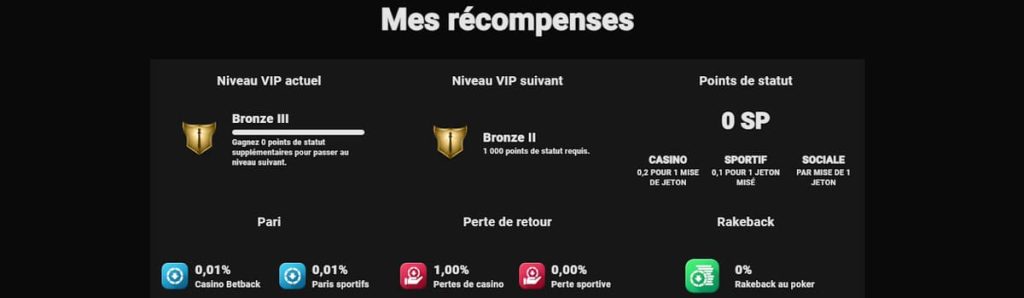 Betcoin Casino programme VIP